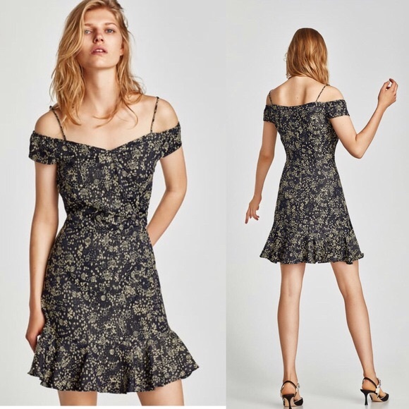 Zara floral off the shoulder dress, new with tags - Picture 1 of 4